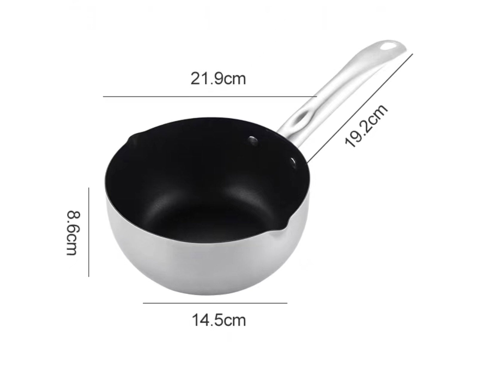 Non-Stick Steel Sauce Pan (18cm-22cm Diameter)