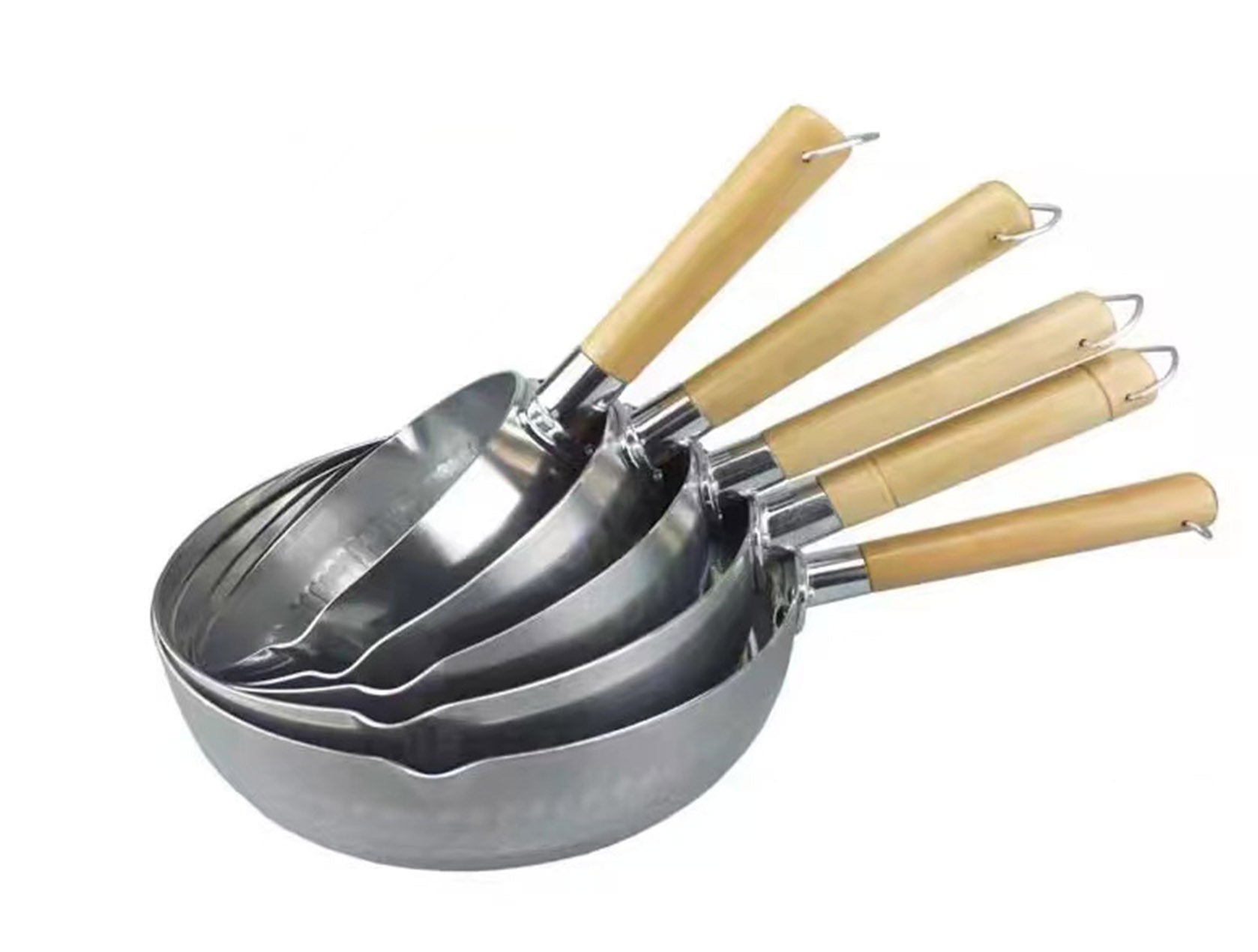 Aluinium Sauce Pan with Wooden Handle (18cm-24cm Diameter)