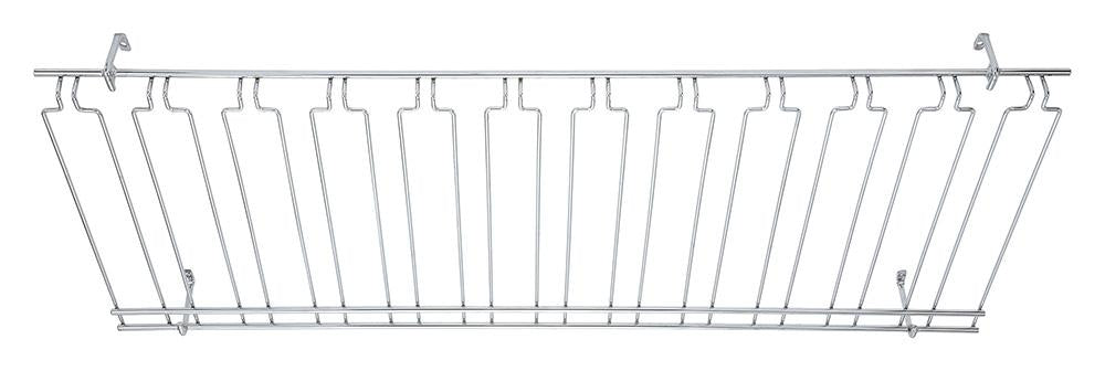 Overhead Glass 11 Channel Racks Chrome Plated