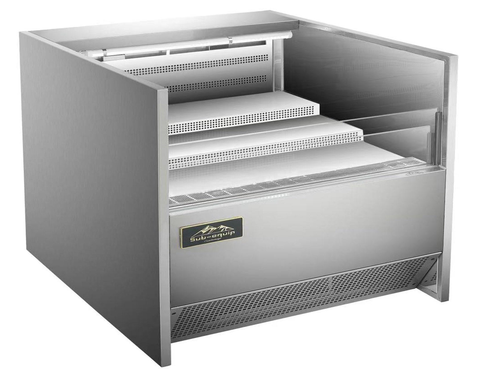 Sub-equip,59" Low Profile Horizontal Air Curtain Open Refrigerated Display Case, Grab and Go refrigerator self-serve counter case (W59" X D34"X H33"） - Chefcoca