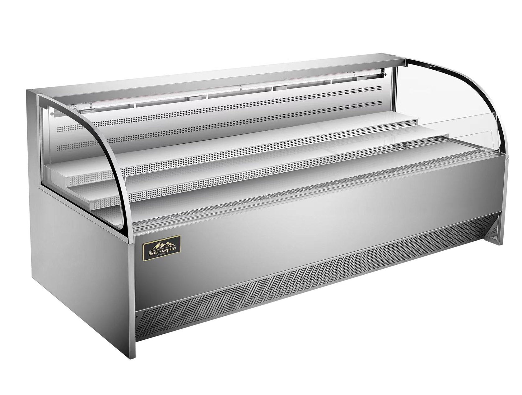 Sub-equip,77" Low Profile Horizontal Air Curtain Open Refrigerated Display Case, Grab and go Refrigerator (W77" X D34"X H33") - Chefcoca