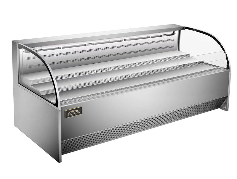 Sub-equip,77" Low Profile Horizontal Air Curtain Open Refrigerated Display Case, Grab and go Refrigerator (W77" X D34"X H33")