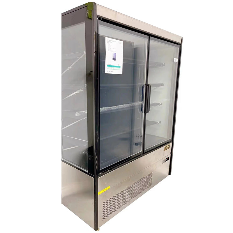 Two Doors Grab & Go Display Case, 59.1" wide Refrigerator - Chefcoca