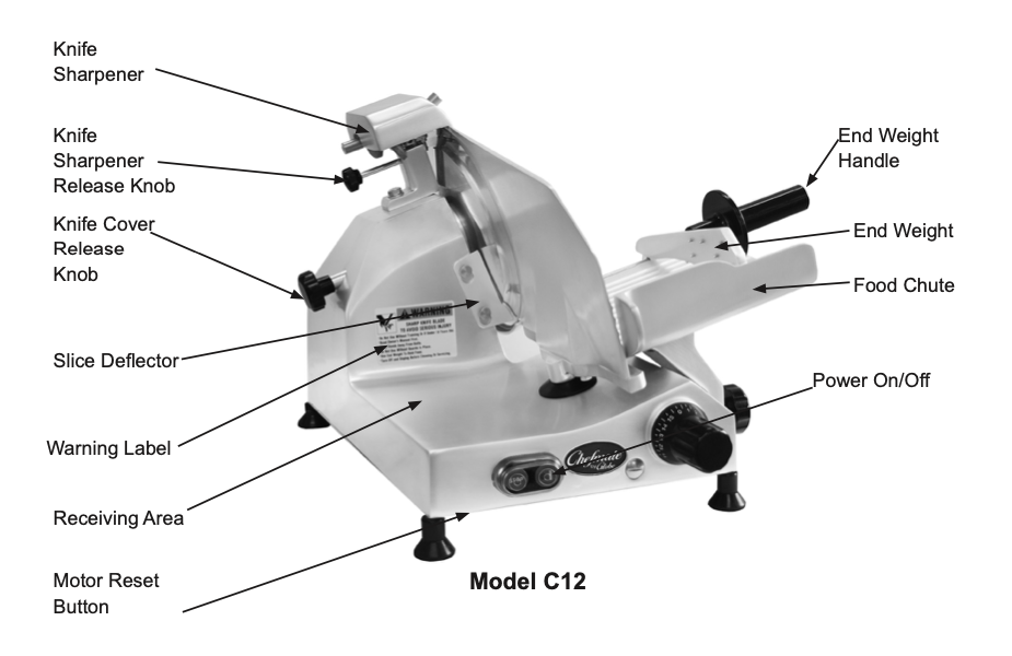 Globe C12 Chefmate 12″ Diameter Blade Manual Economy Duty Meat Slicer, 1/3HP