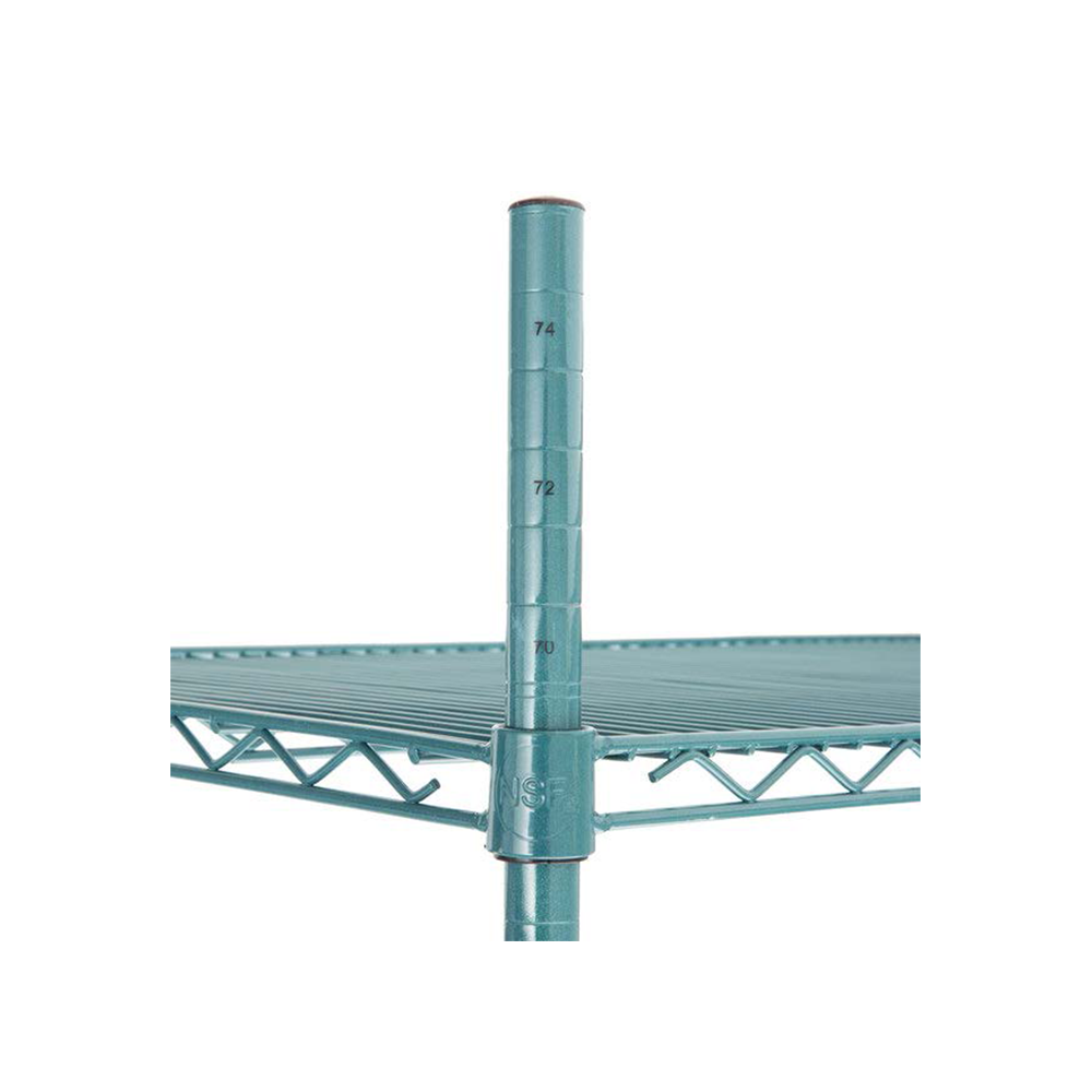 Green Epoxy Coated Wire Shelving 14" Width (2 Pieces, shelves only) - Chefcoca