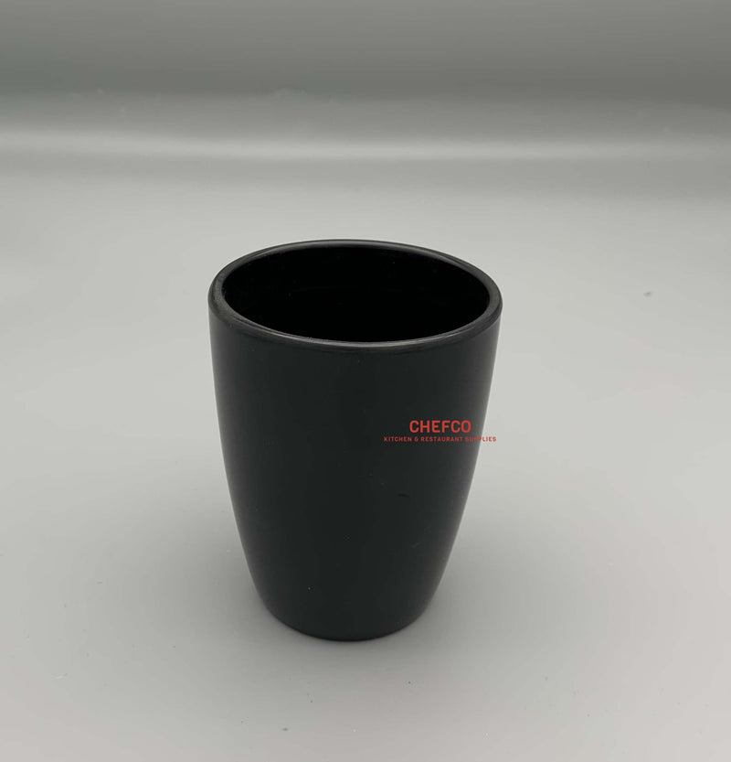 Black Melamine Tapered Tea Cup (HC6332B)