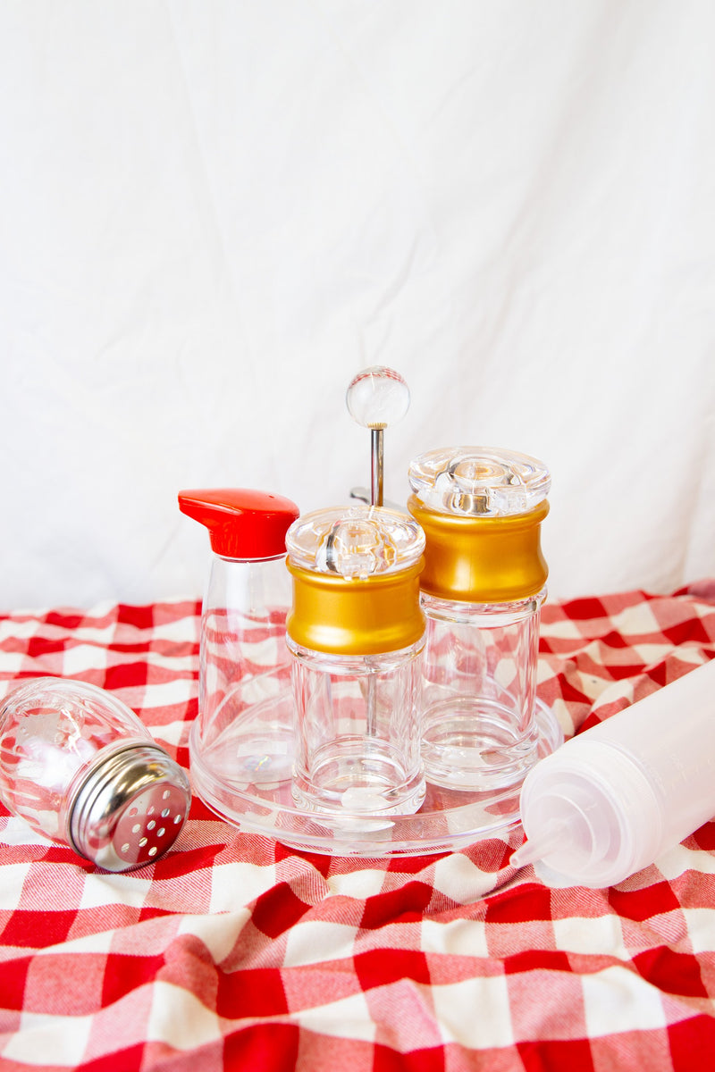 PMMA Sauce and Oil Bottle with Clear Lid (108-240mL)