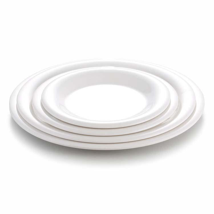 White Classic Round Melamine Plate (J116903-J116904)