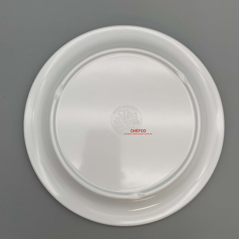 White Classic Round Melamine Plate (J116903-J116904)