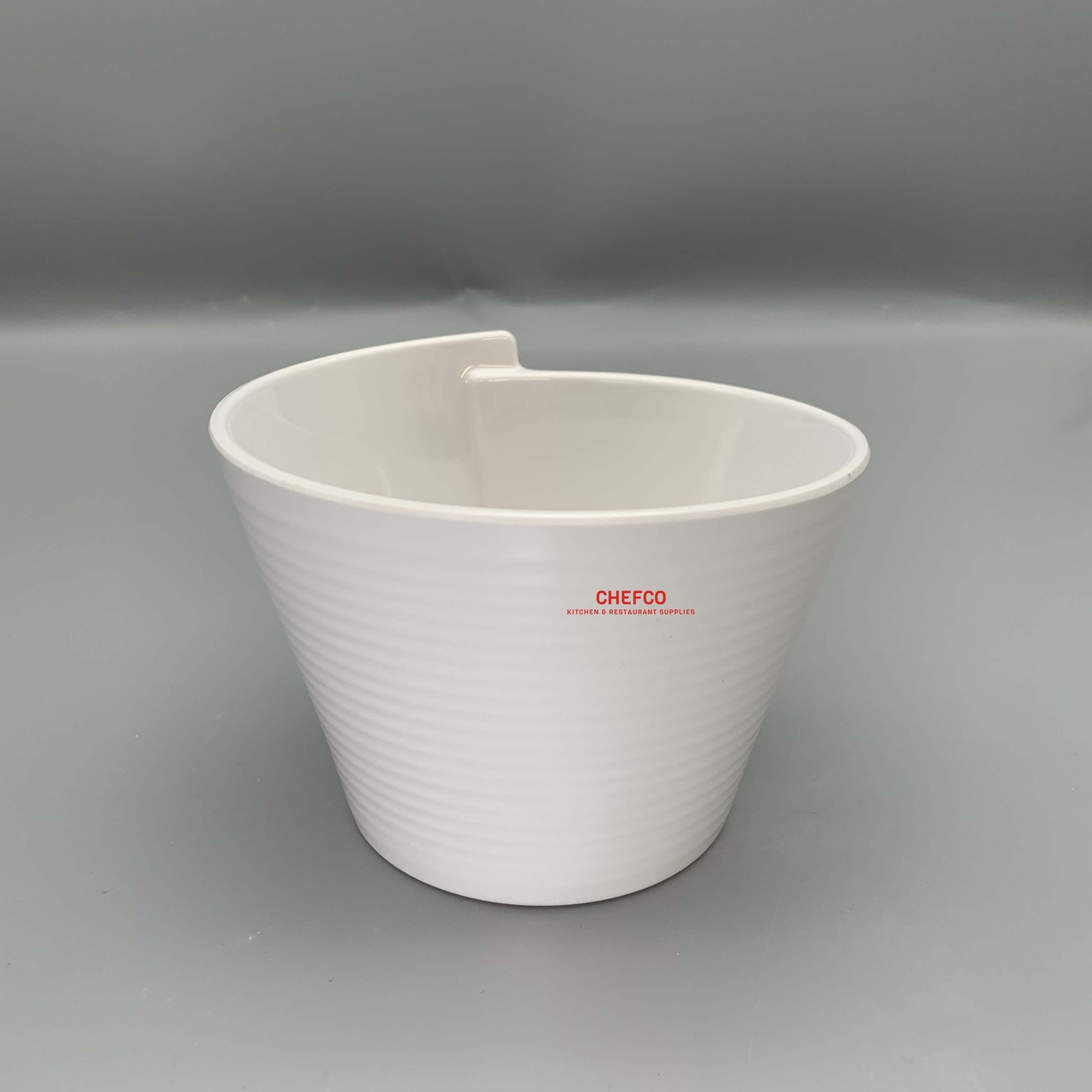 White Geometric Melamine Bowl (J134821)