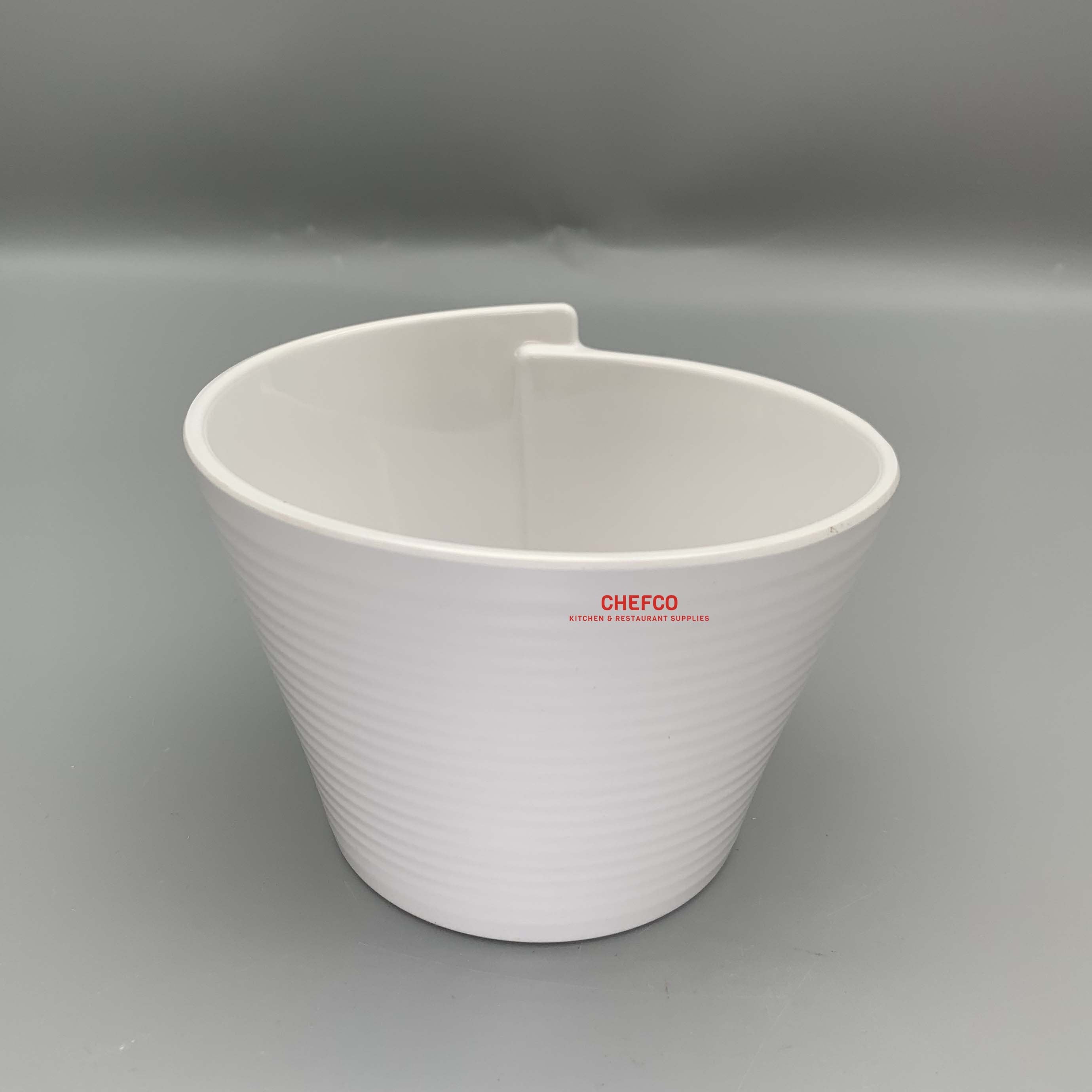 White Geometric Melamine Bowl (J134821)