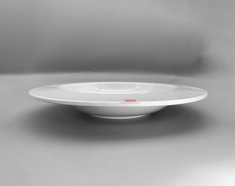 White Flat Rim Melamine Dinner Plate （J226640）