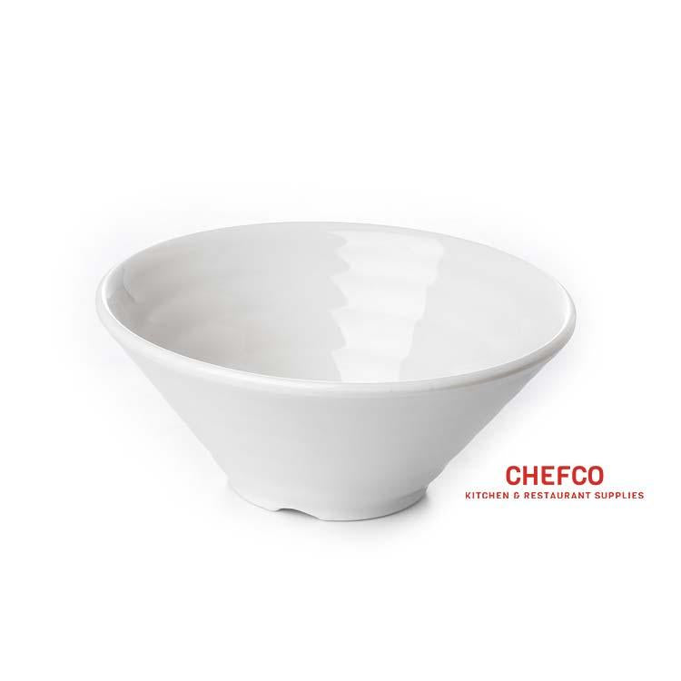 White Minimalistic Lines Noodle Melamine Bowl (J236571-J236573)