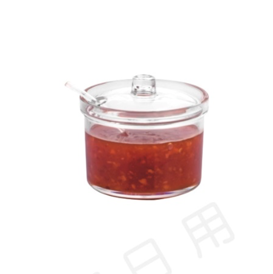 Clear Polycarbonate Condiment Jar with Lid