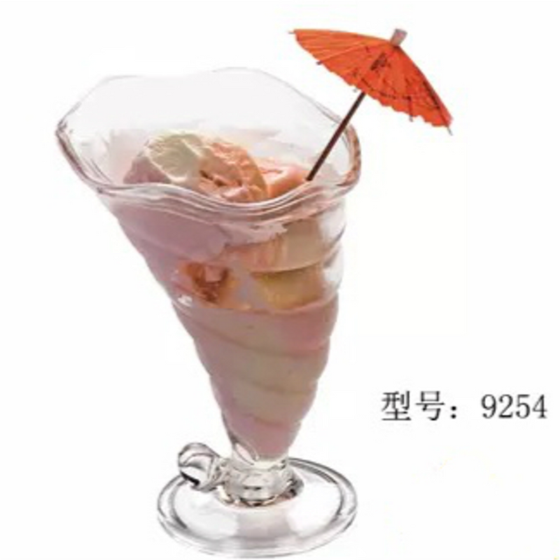 Clear Polycarbonate Shell Shaped Ice Cream Cup