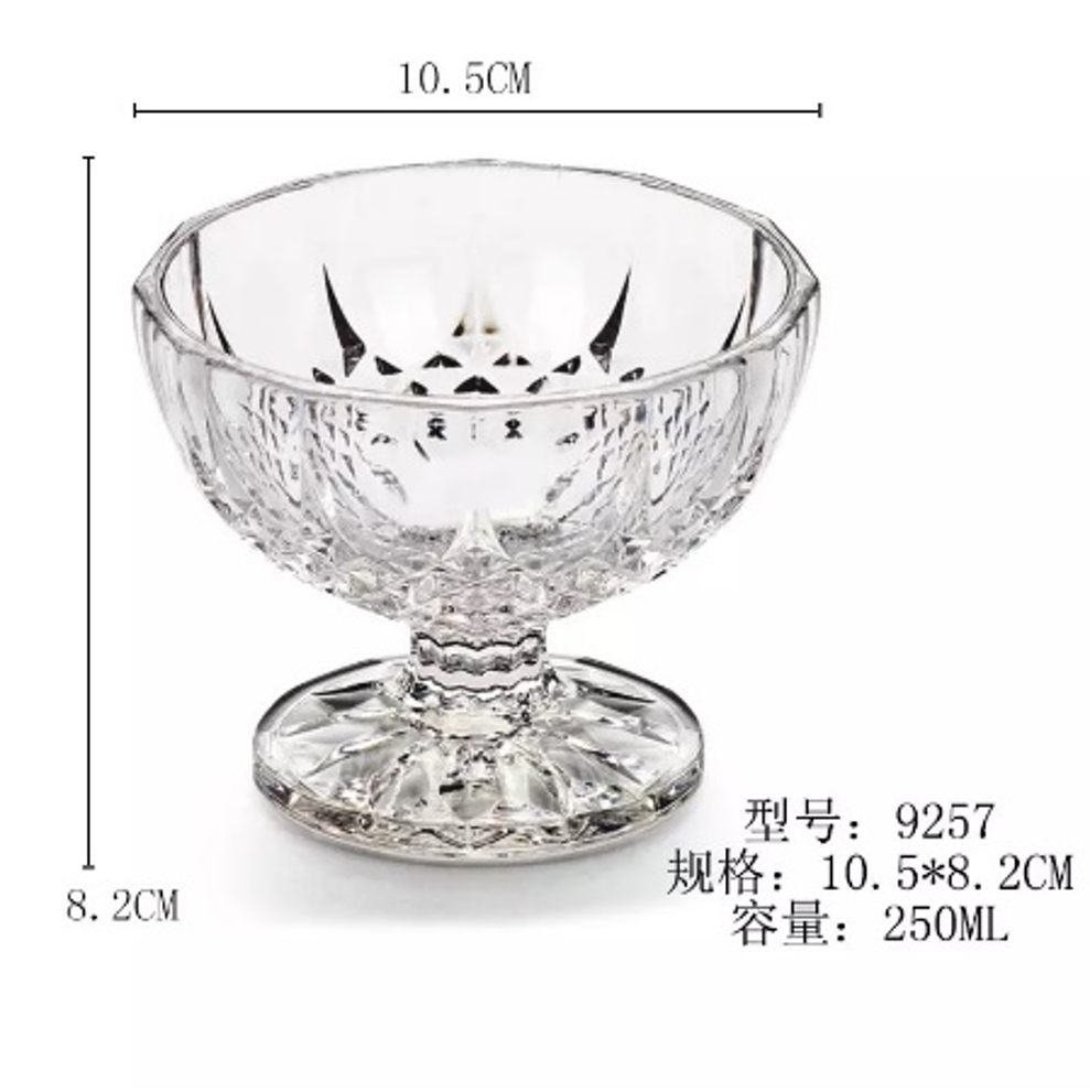 Clear Polycarbonate Royal Ice Cream Cup - Chefcoca