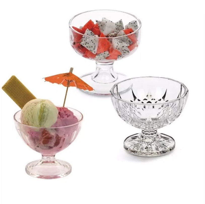 Clear Polycarbonate Royal Ice Cream Cup - Chefcoca