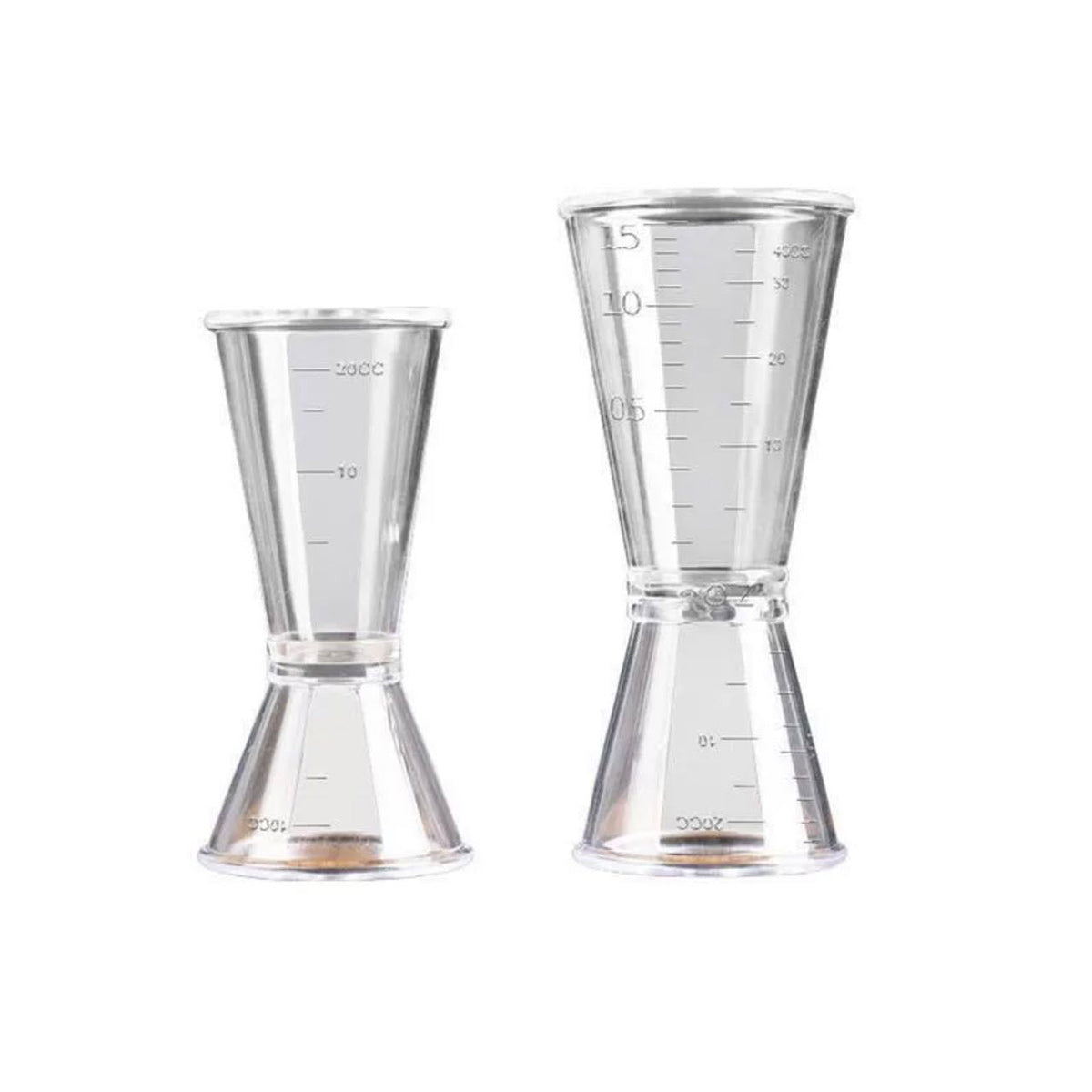 Multi-functional transparent PC resin double head measuring cup bubble tea and bar use Jigger - Chefcoca