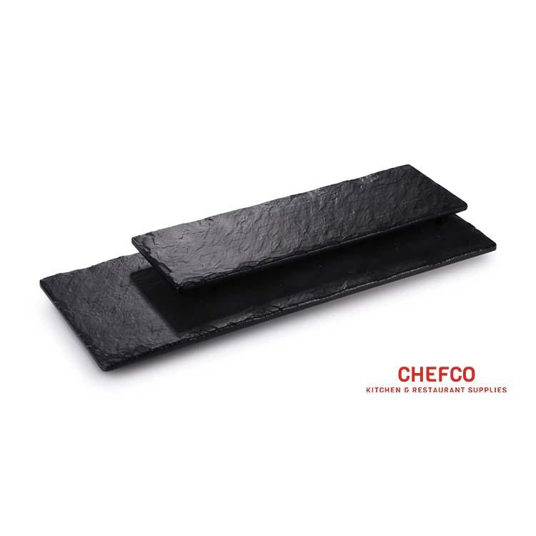 Matte Black Melamine Slab Plate (JM16901)