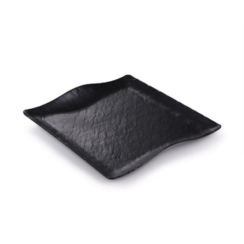 Matte Black Stone Style Melamine Plate (JM16915BK)