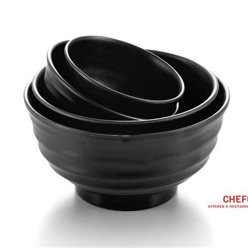 Matte Black Melamine Deep Bowl (JW1105/MS512,JW1107/MS513) - Chefcoca
