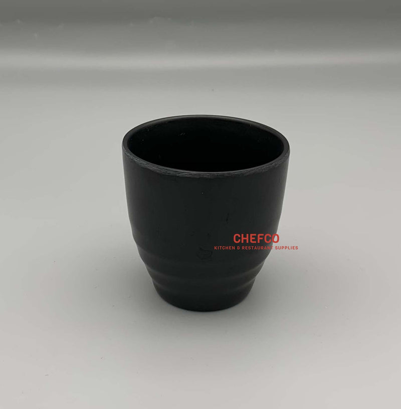 Black Melamine Japanese Style Tea Cup (