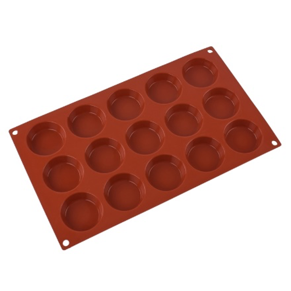 Red Silicone 12 Compartment Round Molds - Chefcoca