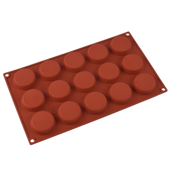 Red Silicone 12 Compartment Round Molds - Chefcoca