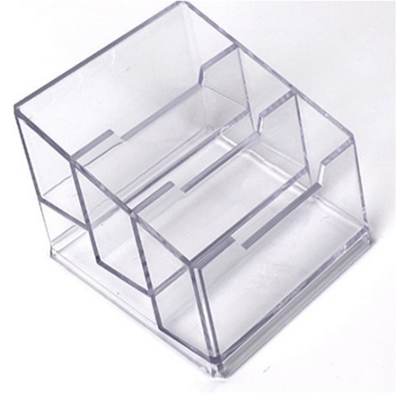 3 Compartment Business Card Holder Stand