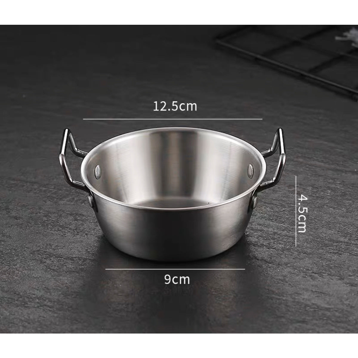 304 stainless steel Korean Style Bowl With Double Handles