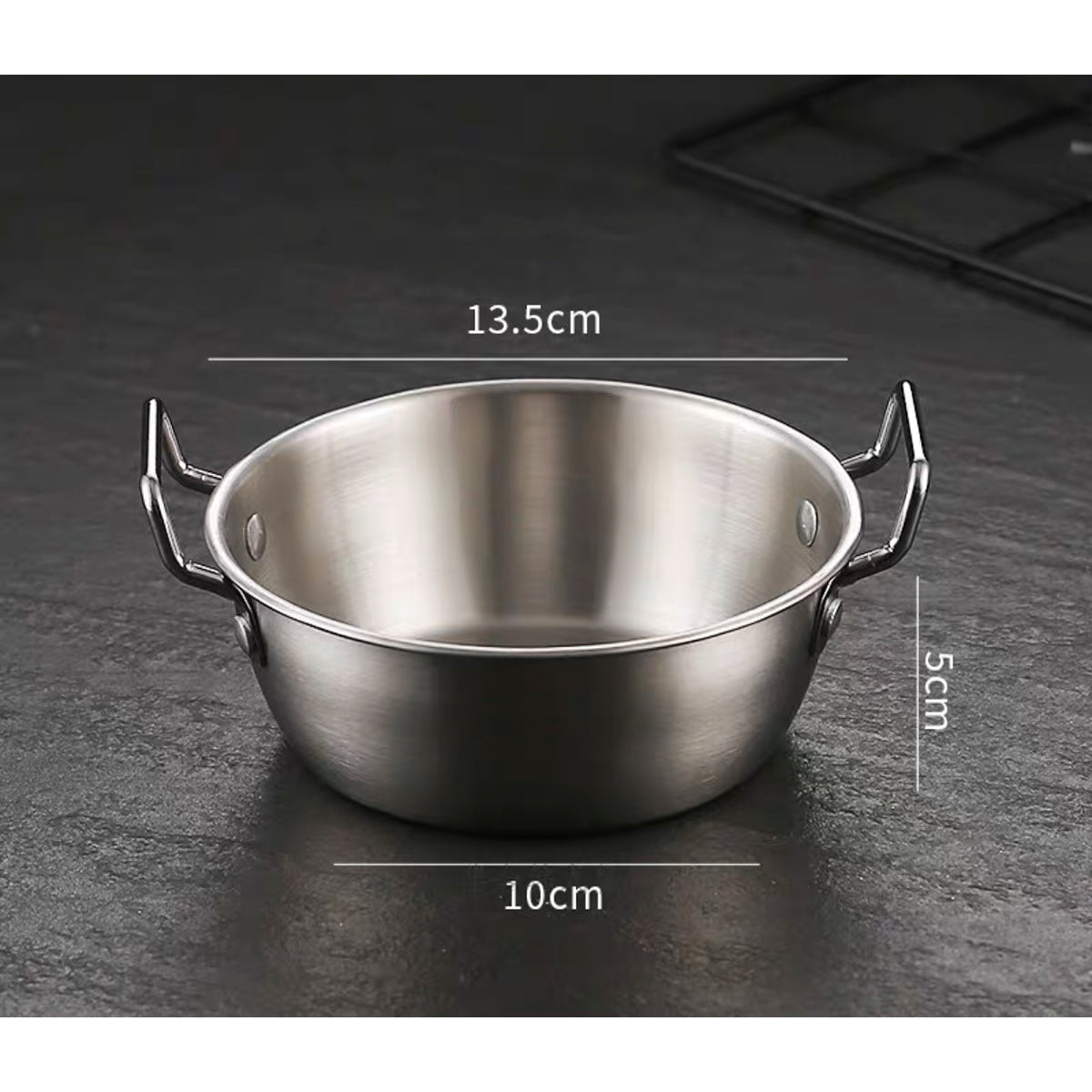 304 stainless steel Korean Style Bowl With Double Handles