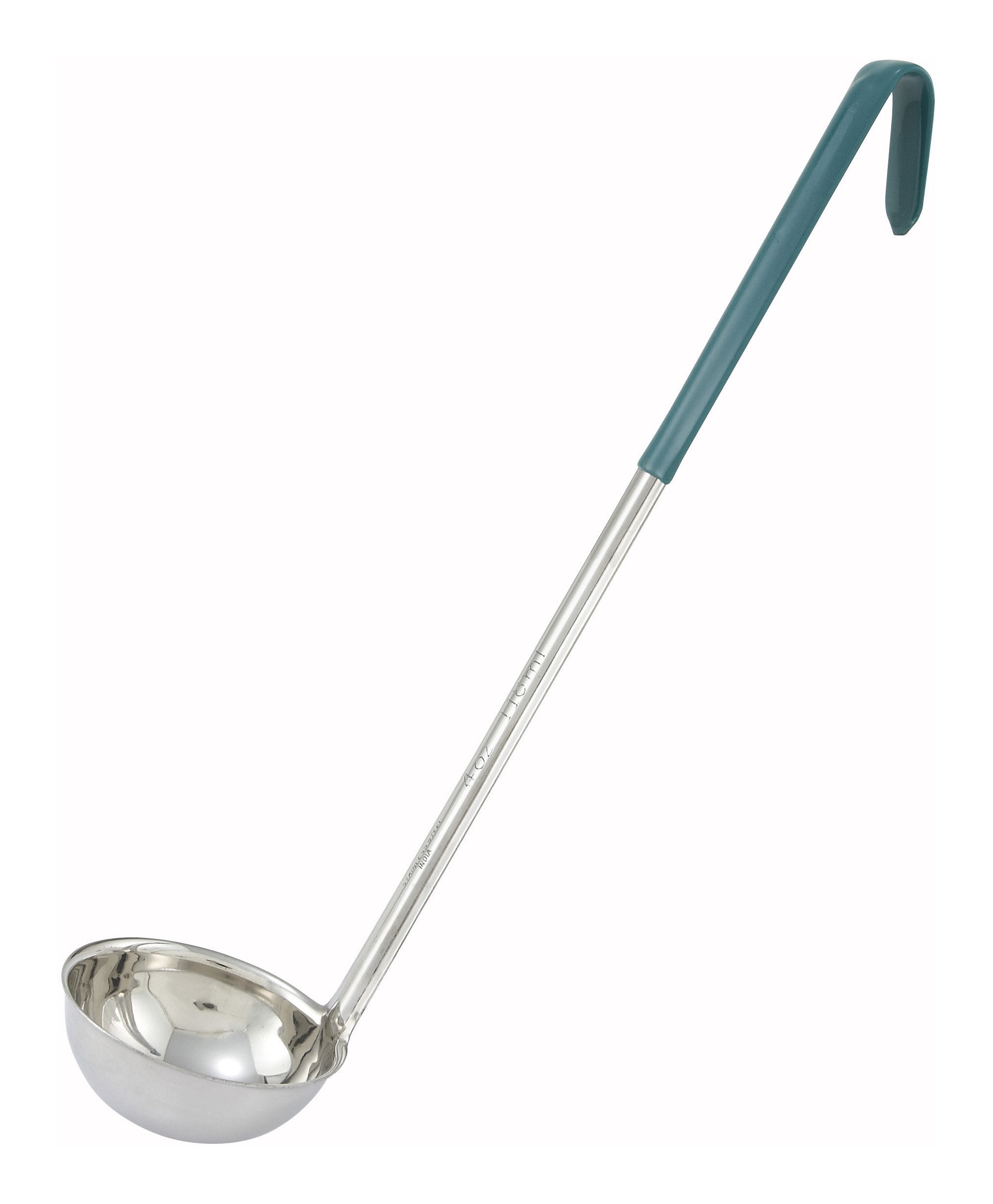 LDC-4 - 4oz, Ladle, One-piece, Green, S/S | Chefcoca