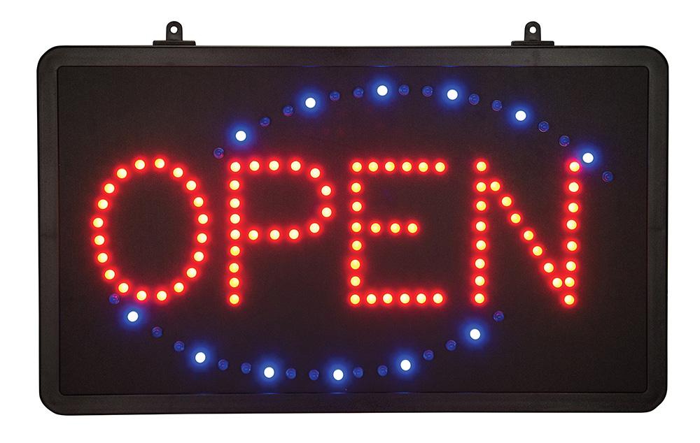 "Open" LED Sign, Rectangular - Chefcoca