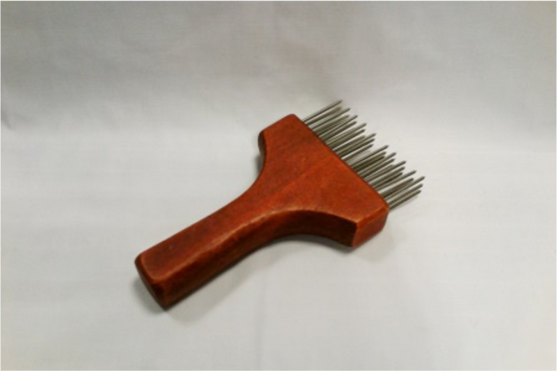 Rectangular Meat Tenderizer with Red Wood