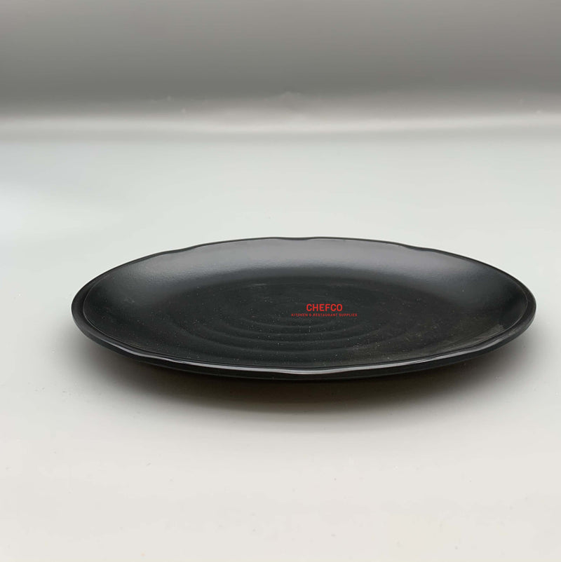 Spiral Pattern Oval Matte Black Plate （MF2308，MF2309）