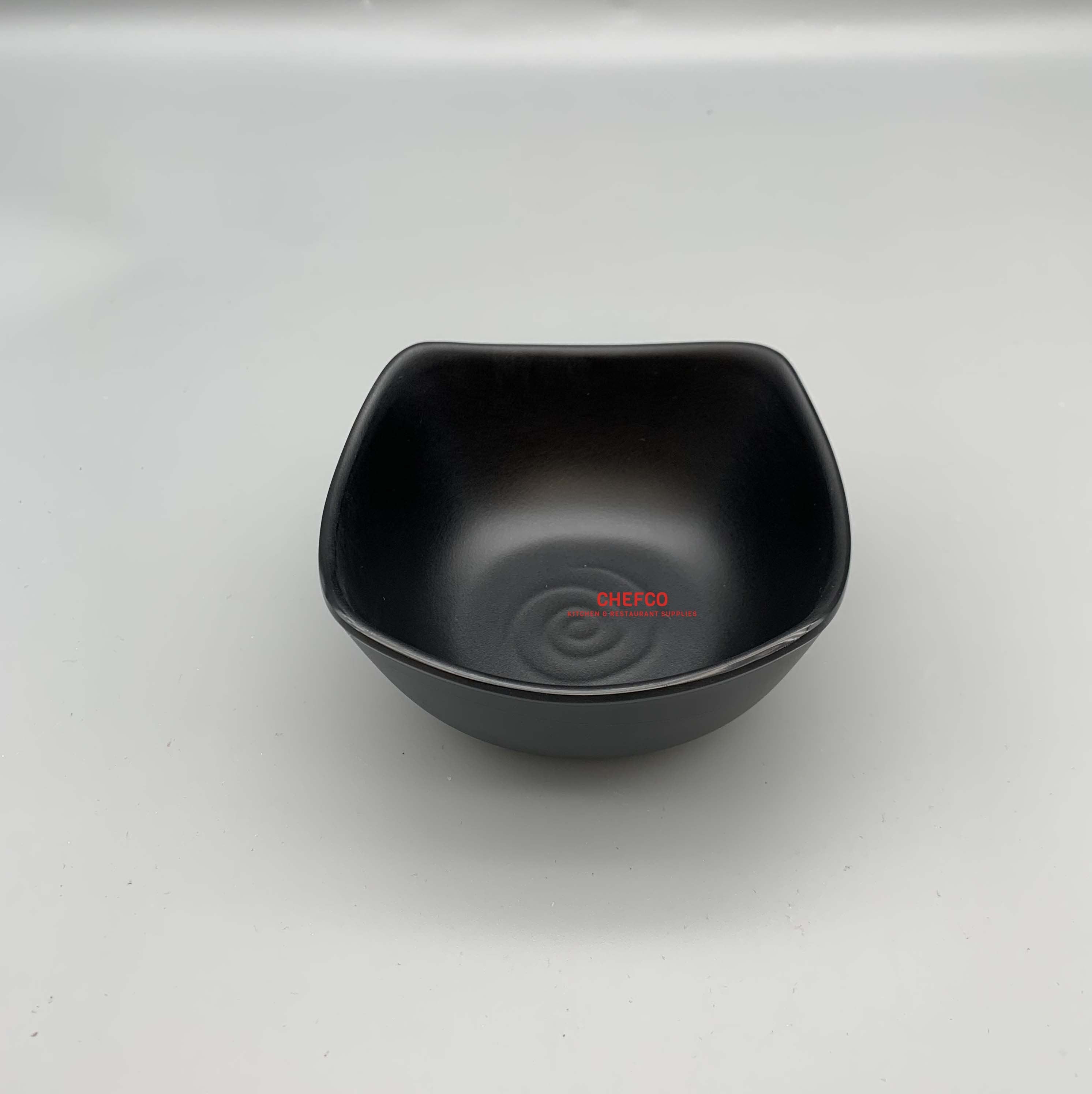 Curved Black Melamine Sauce/Condiment Dish (MF5505B)