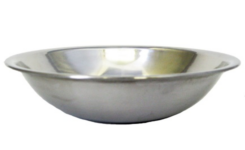 Shallow Stainless Steel Mixing Bowl
