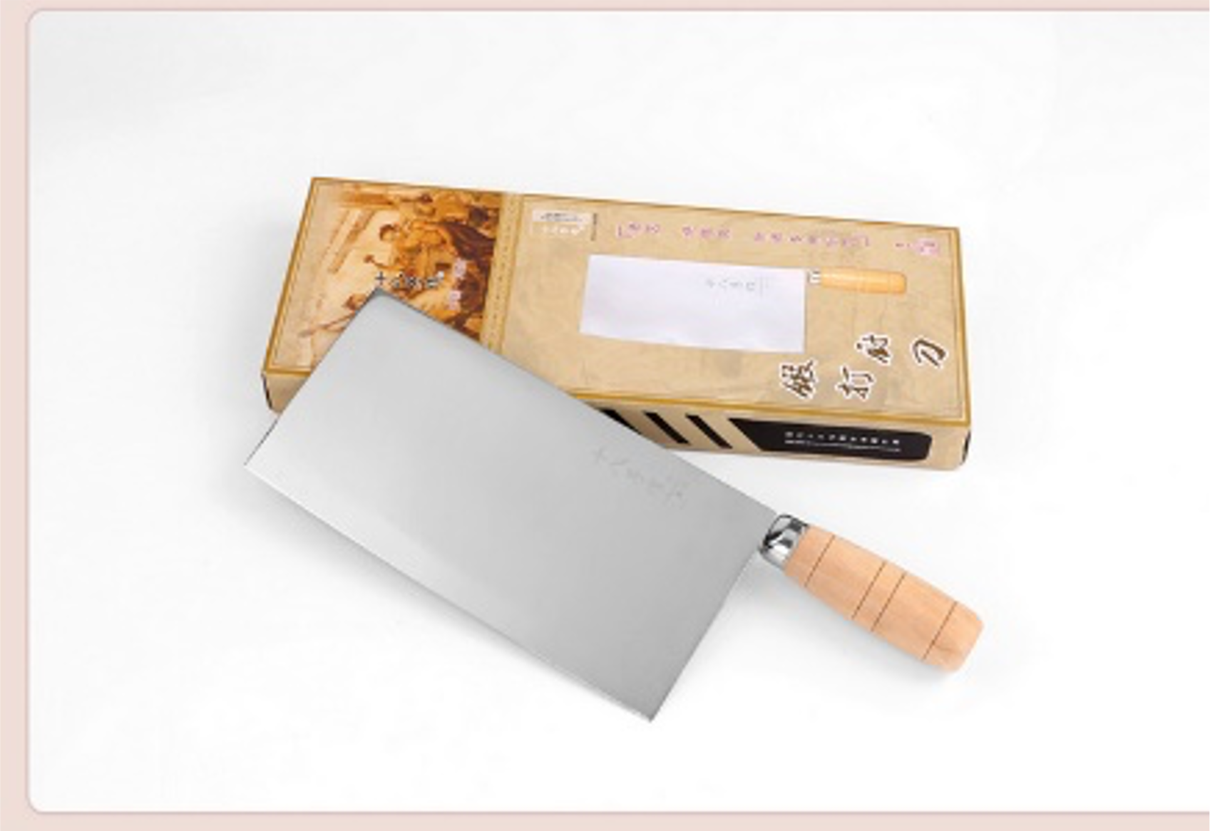 Chinese Cleaver with Wooden Handle - Chefcoca