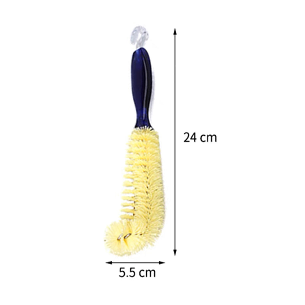 Durable Daily Plastic Nylon Curve Head Cleaning Brush