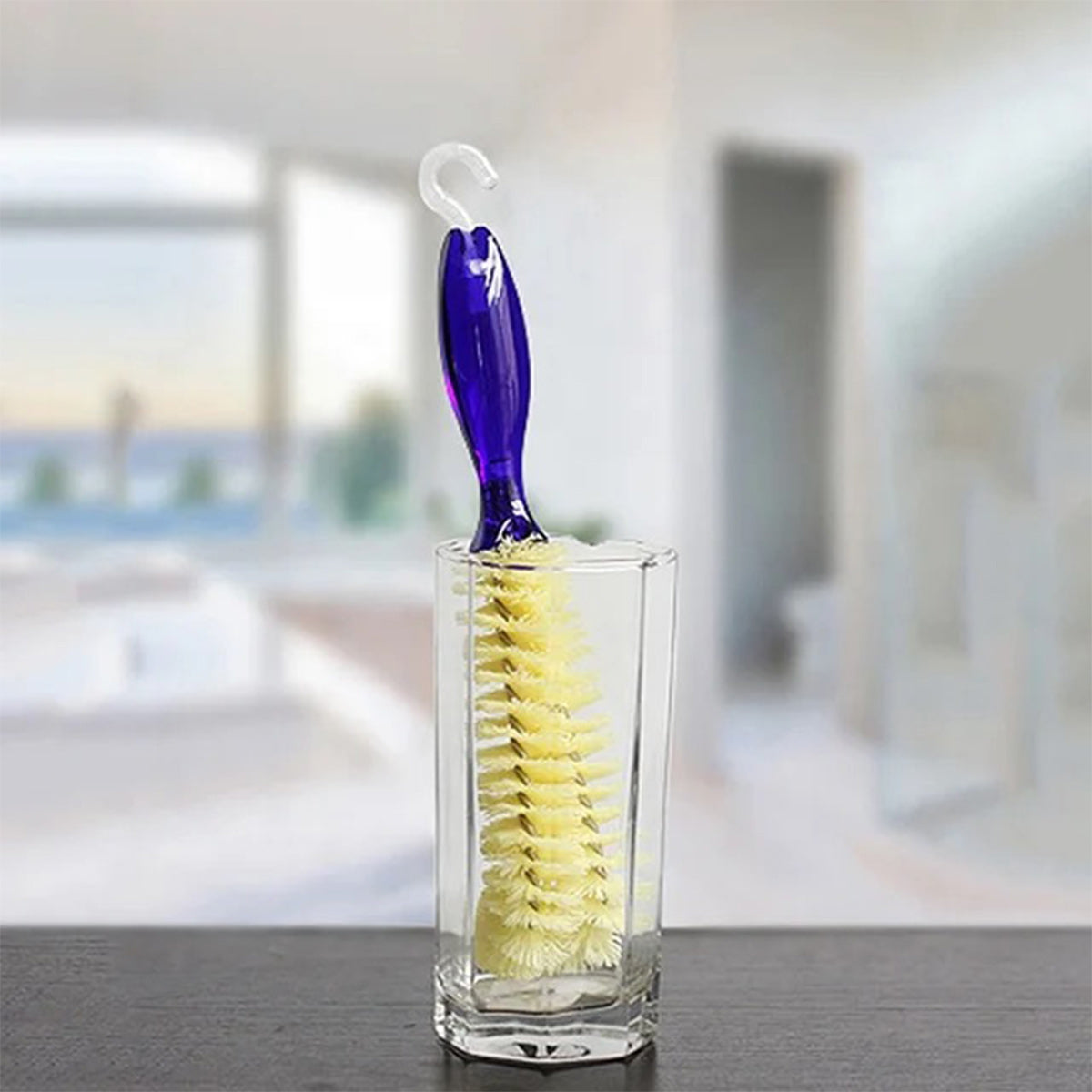 Durable Daily Plastic Nylon Curve Head Cleaning Brush