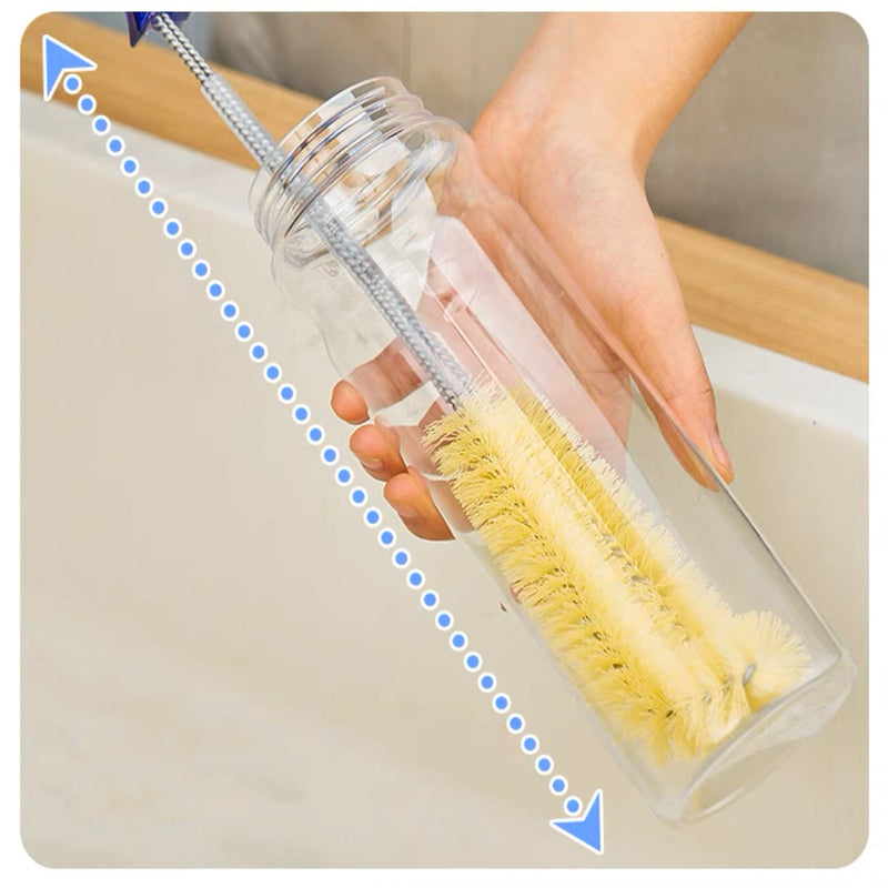 Durable Daily Plastic Nylon Curve Head Cleaning Brush