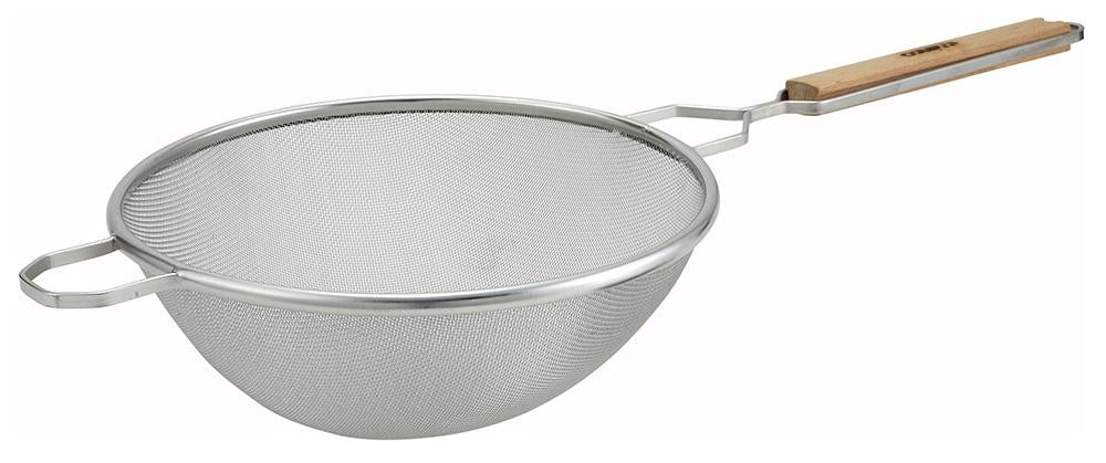 Stainless Steel Fine Single Mesh Strainer (10.5" Dia.) - Chefcoca