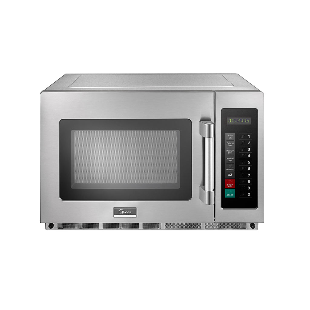 Midea 1834G1A Heavy-Duty Commercial Microwave Oven with Touch Pad Controls - 34L, 2800W, 208V - Chefcoca