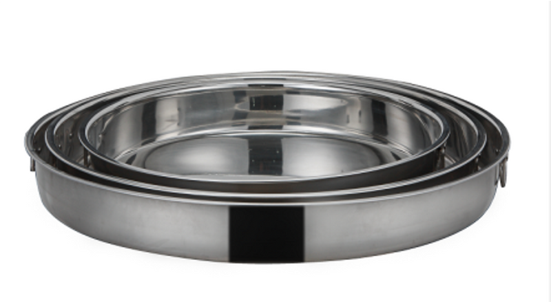 Stainless Steel Deep Round Steam Pan with Handles (NMSP-43/NMSP-46)