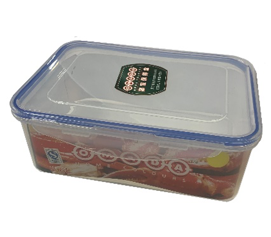 Rectangular Plastic Storage Container with Lock Lid