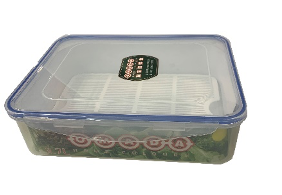 Rectangular Plastic Storage Container with Lock Lid