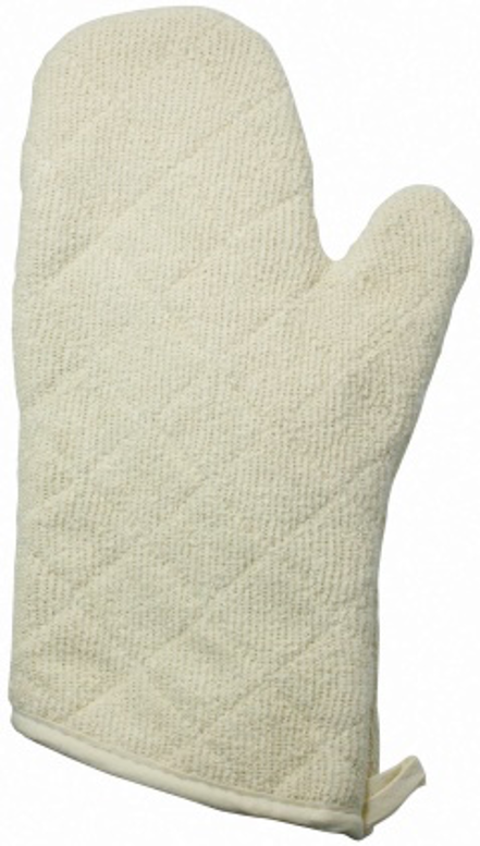 Heat Resistant Terry Cloth with Silicone Lining Oven Mitts (13"/17"L)