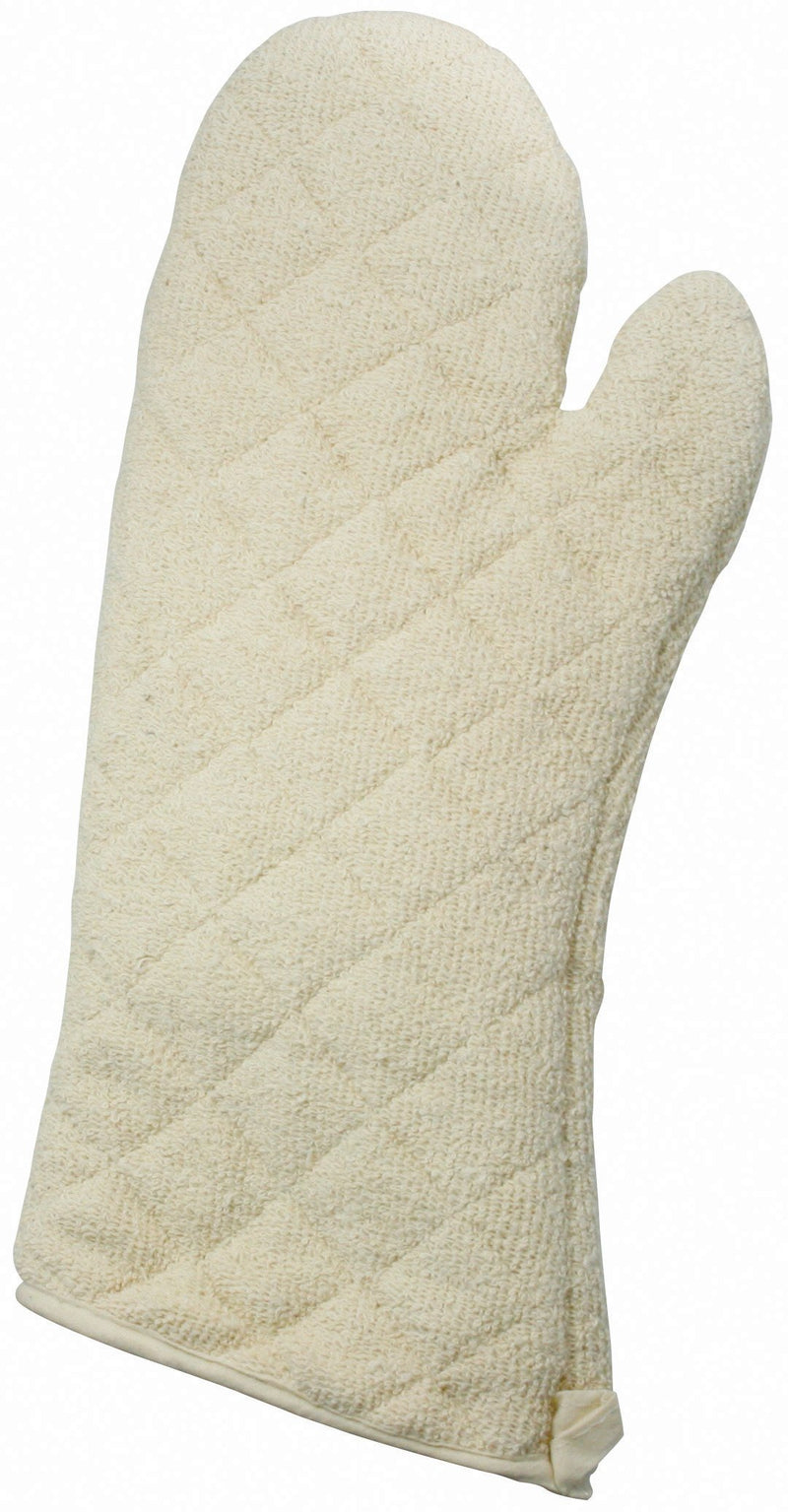 Heat Resistant Terry Cloth with Silicone Lining Oven Mitts (13"/17"L)