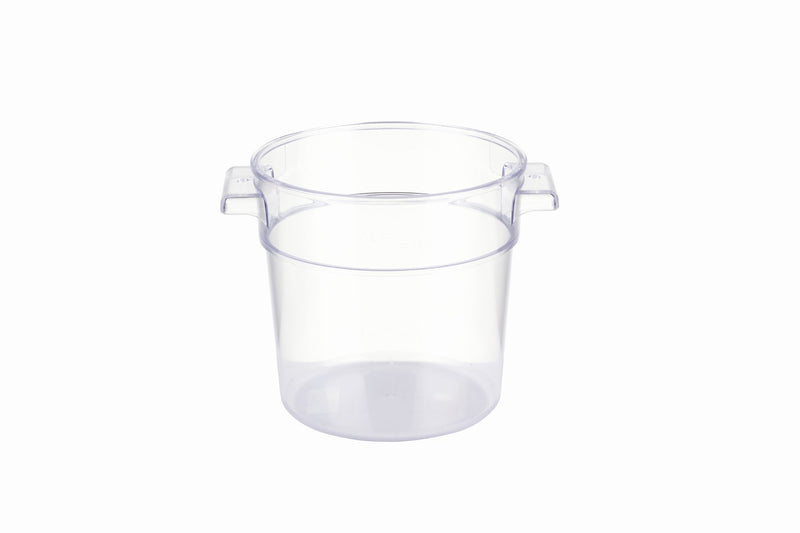 Clear Polycarbonate Round Food Storage Container (1-22 Quarts), Lid Sold Separately