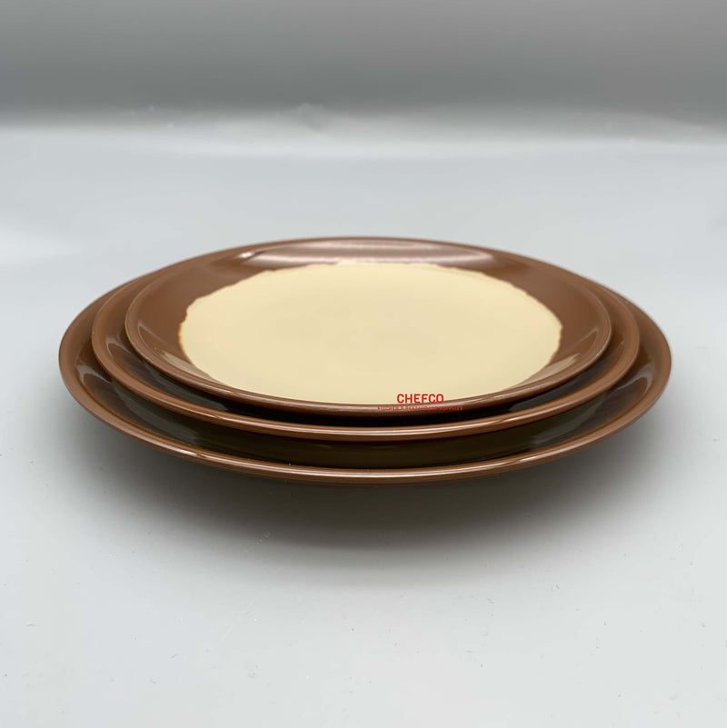 Two Toned Melamine Round Plate (P0007，2855)